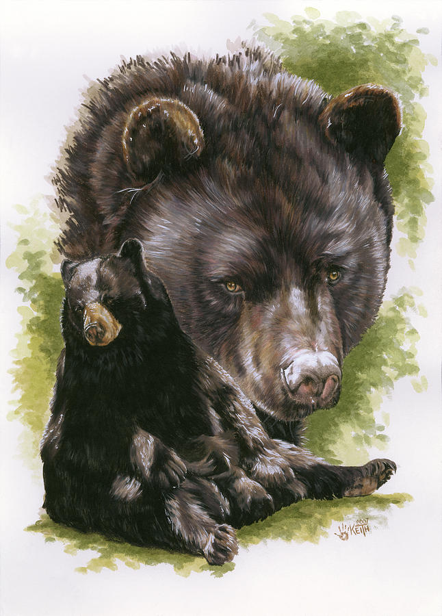 Black Bear Painting - Ebony #1 by Barbara Keith