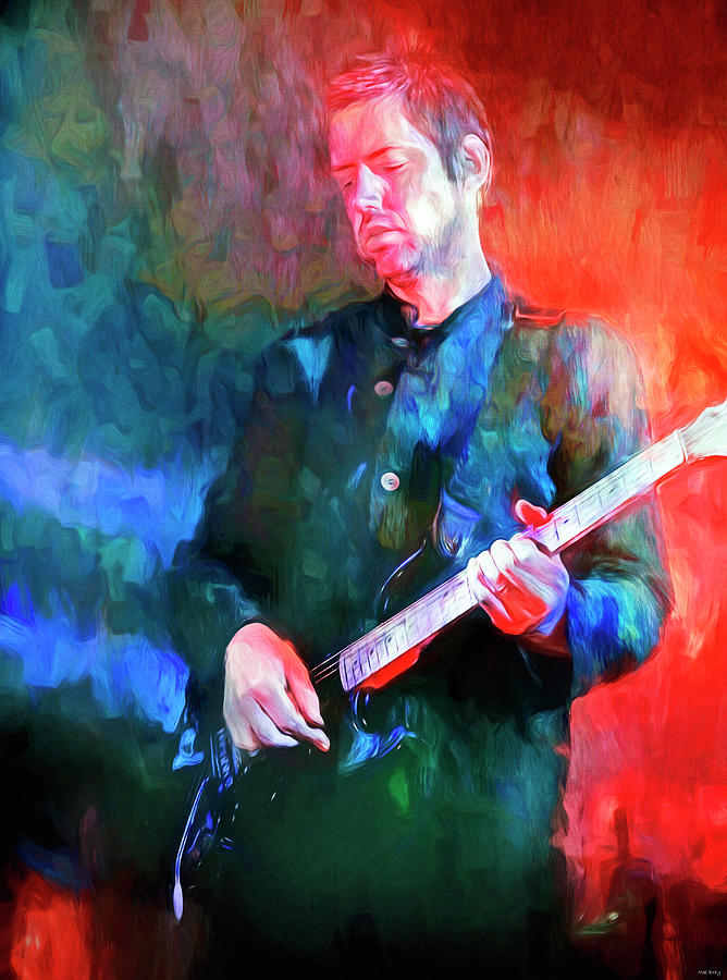 Ed Obrien Radiohead Mixed Media by Mal Bray - Fine Art America