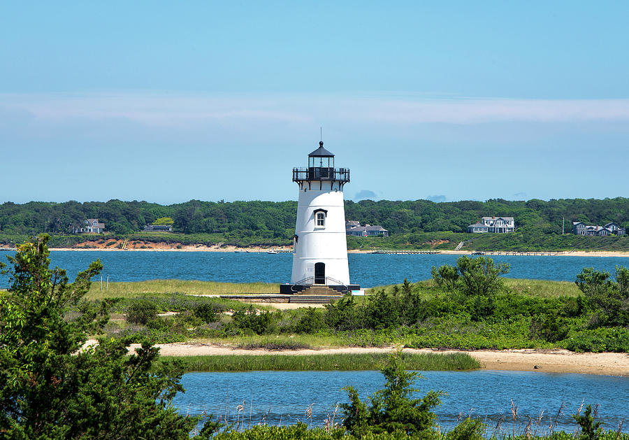 Architecture Photograph - Edgartown Harbor Light - Marthas Vineyard #1 by Brendan Reals