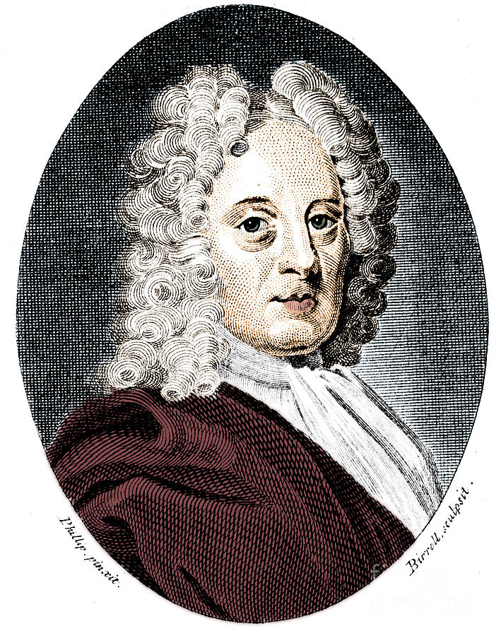 Astronomer Drawing - Edmond Halley, English Astronomer #1 by Print Collector