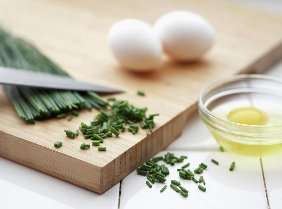 Eggs And Chives Photograph by Edward Thomas - Fine Art America