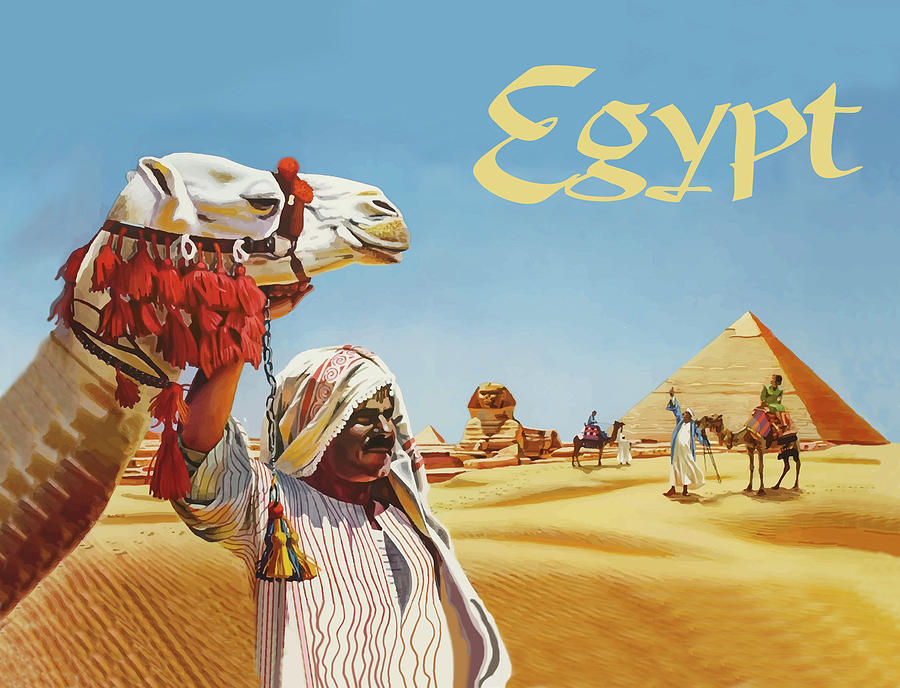 Vintage Painting - Egypt #1 by Long Shot