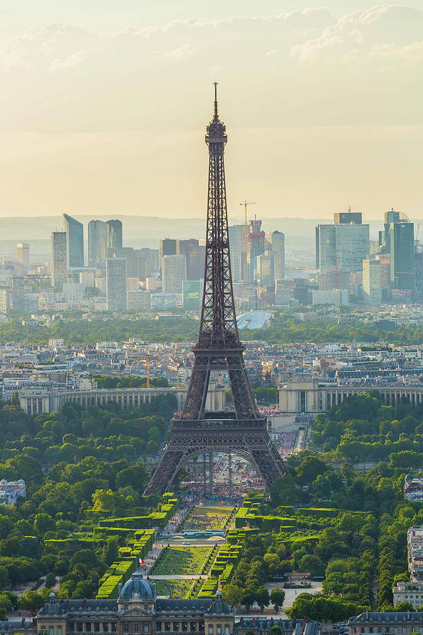 Eiffel Tower In Paris At Sunset #1 Photograph by Pawel Libera