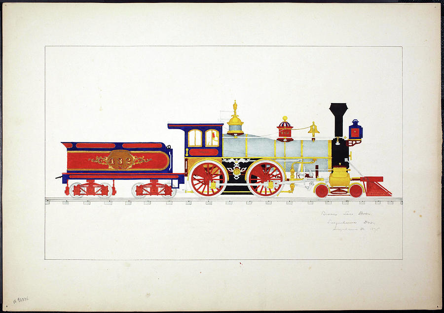 Eight Wheeled Locomotive Photograph