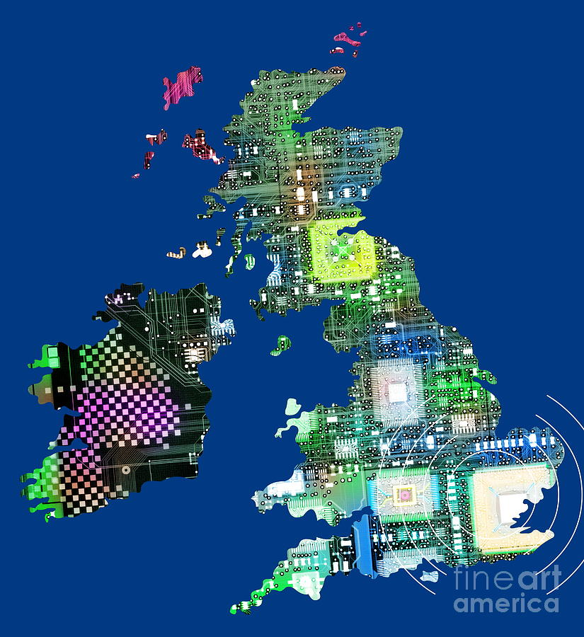 Electronic Uk #1 Photograph by D. Roberts/science Photo Library