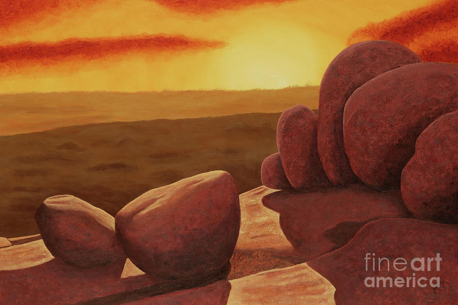 Elephant Rocks Winter Solstice #1 Painting by Garry McMichael