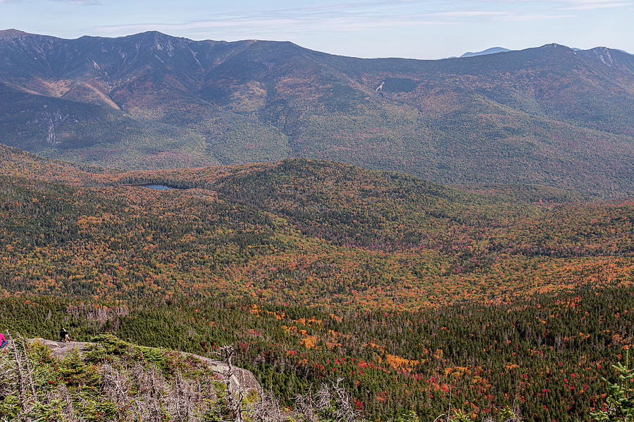 Elevated View Of Franconia Ridge In The White Mountains During Fall 