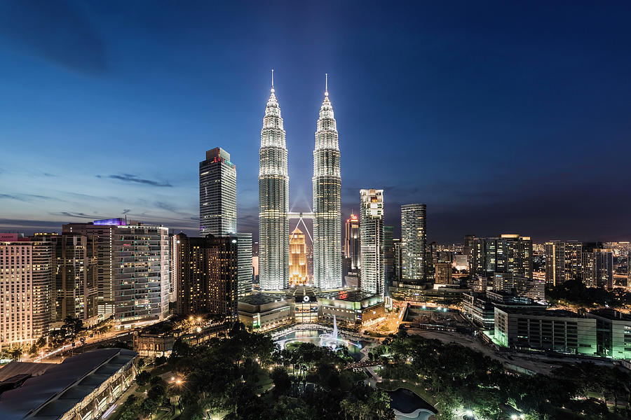Elevated View Of The Petronas Towers At #1 Photograph by Martin Puddy
