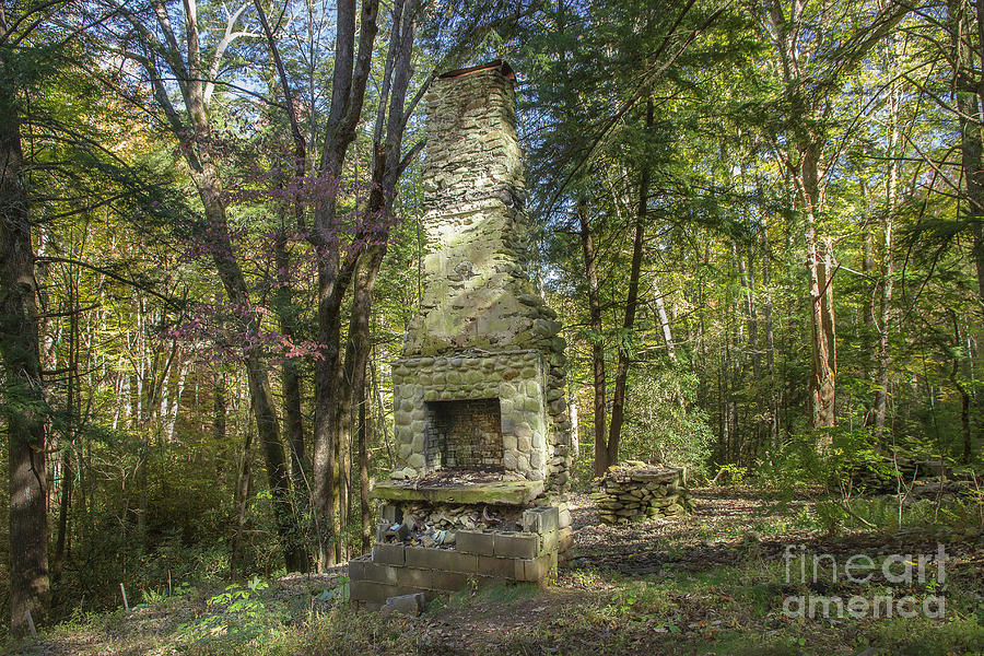 Elkmont Chimney Remains 3 #1 Photograph by Mike Eingle