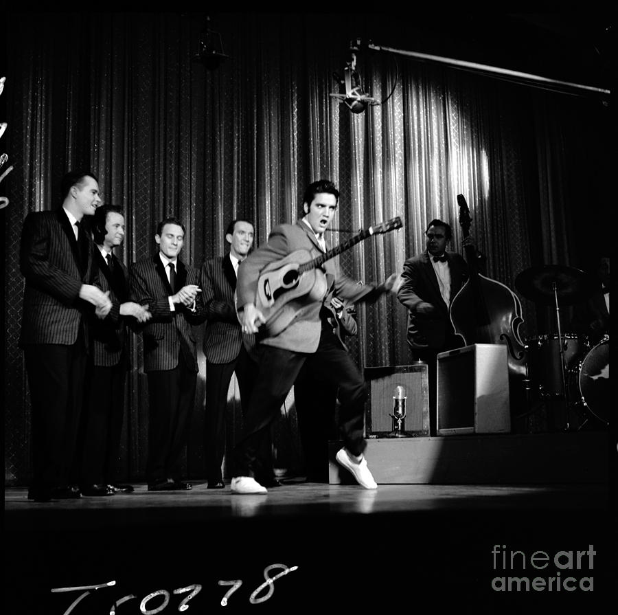Elvis Performs On The Ed Sullivan Show #1 Photograph by Cbs Photo Archive