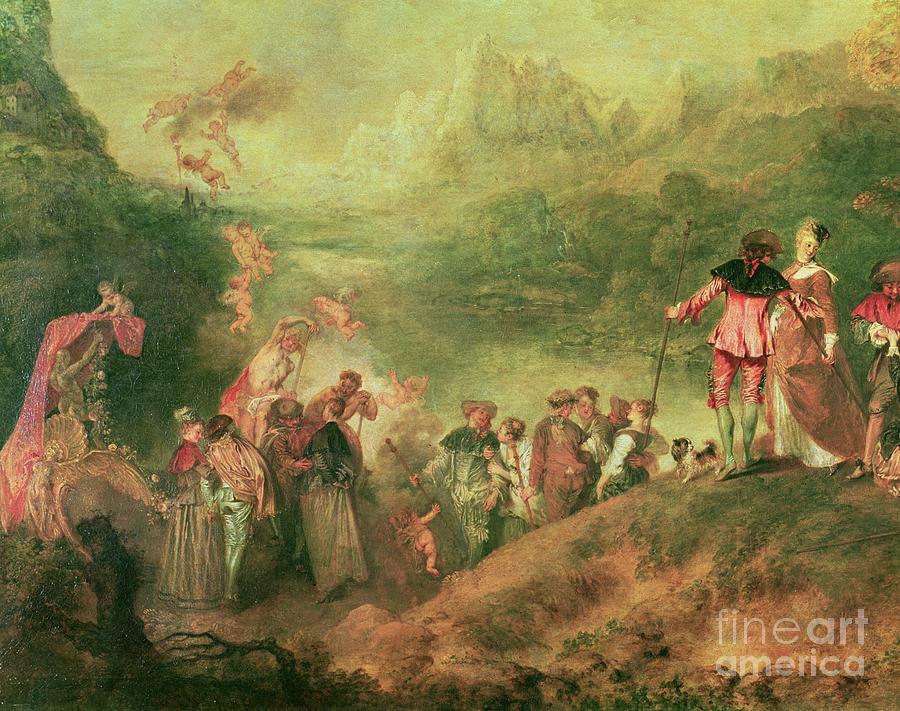 Embarkation For Cythera, 1717 Painting by Jean Antoine Watteau - Pixels