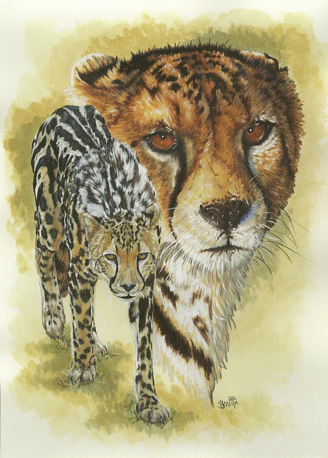 Cheetah Painting - Eminence #1 by Barbara Keith