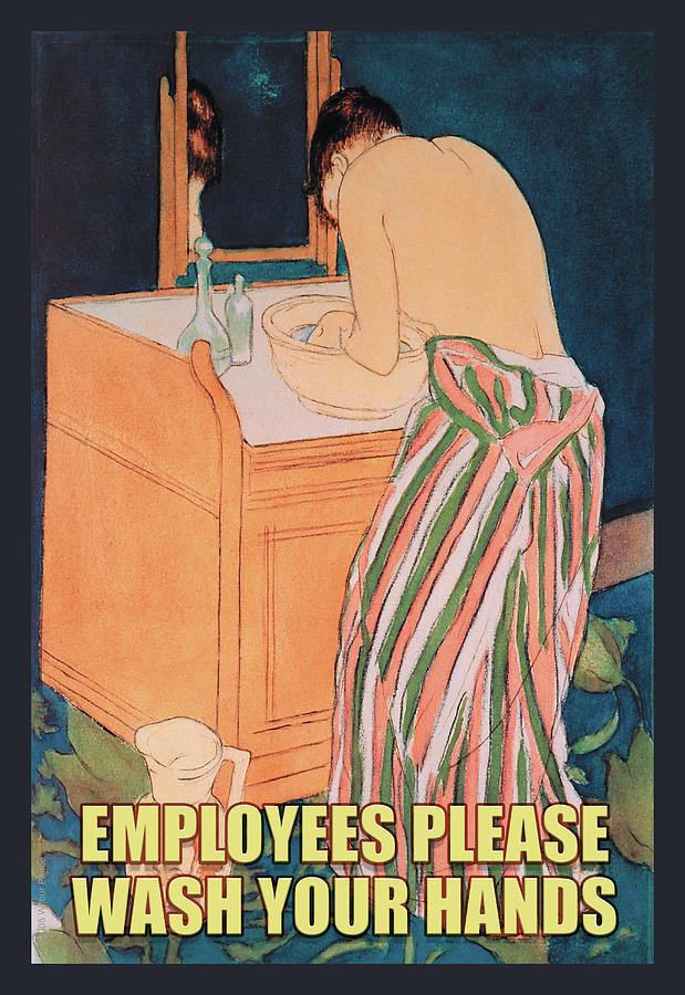 Employees Please Wash your Hands #1 Painting by Wilbur Pierce