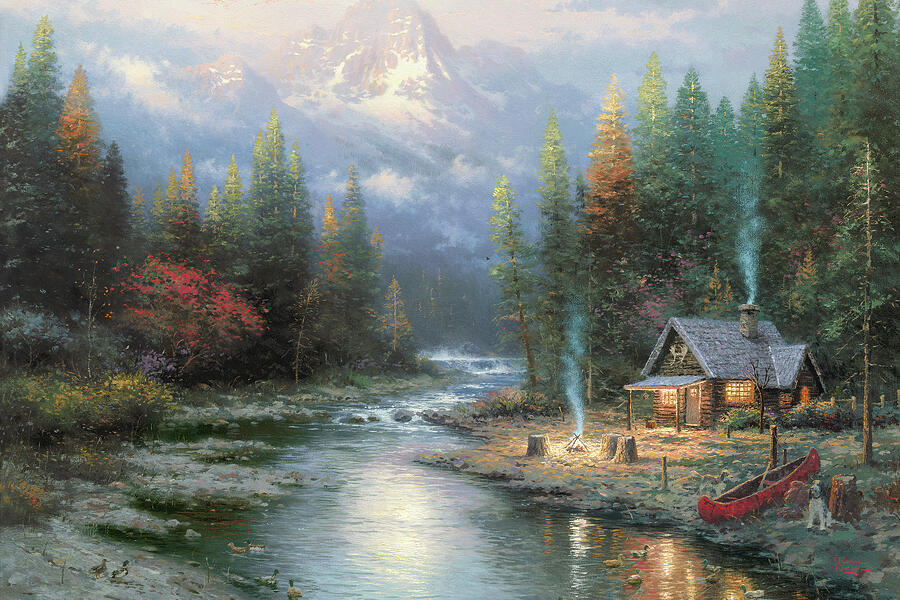 End Of A Perfect Day II #1 Painting by Thomas Kinkade End Of A Perfect Day II #1 Painting by Thomas Kinkade