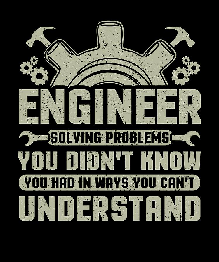 Engineer Problem Solver Engineering Career Drawing by Kanig Designs ...