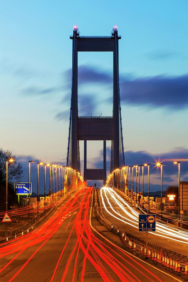 Bridge Digital Art - England, Great Britain, British Isles, Avon, The First Severn Bridge #1 by Billy Stock