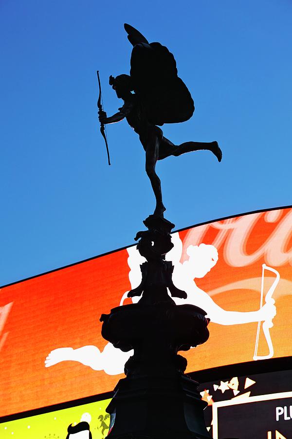 England, Great Britain, British Isles, London, City Of Westminster, Piccadilly Circus, Eros Statue, Piccadilly Circus #1 Digital Art by Richard Taylor