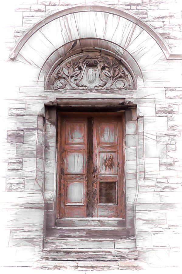 Architecture Mixed Media - Entry Into Yesteryear #1 by Leslie Montgomery