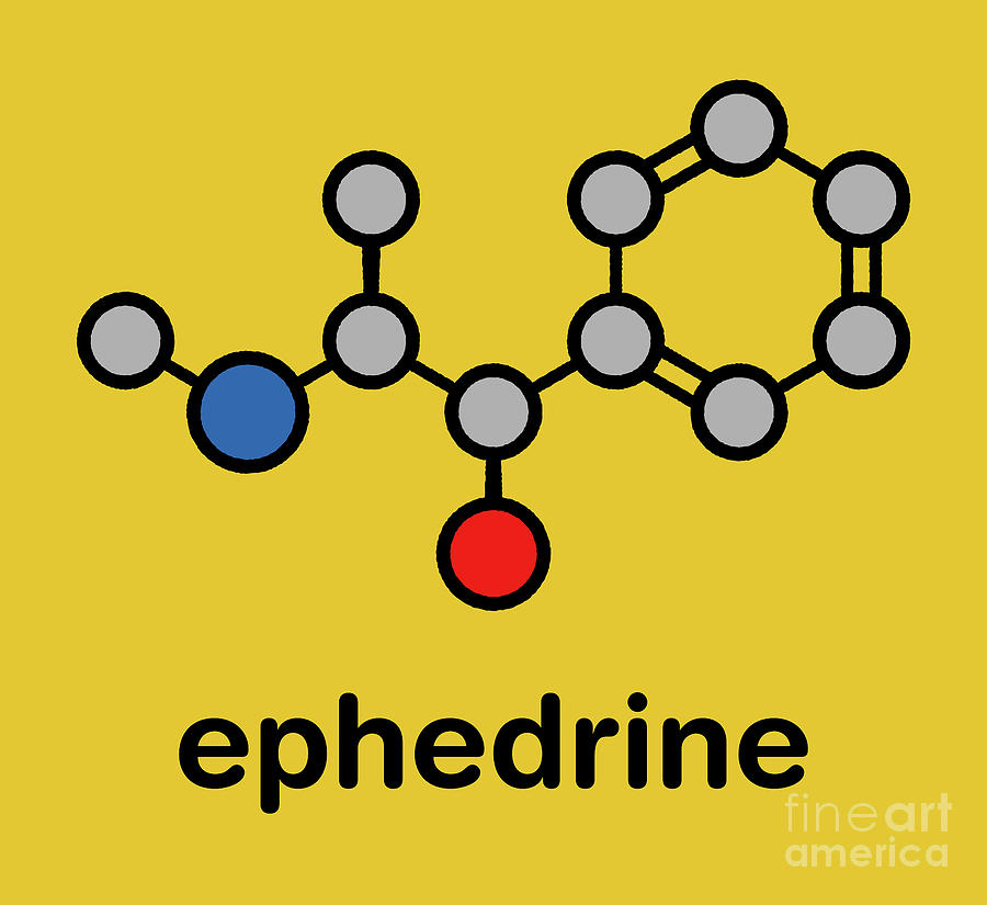Ephedrine Stimulant Drug Molecule #1 Photograph by Molekuul/science Photo Library