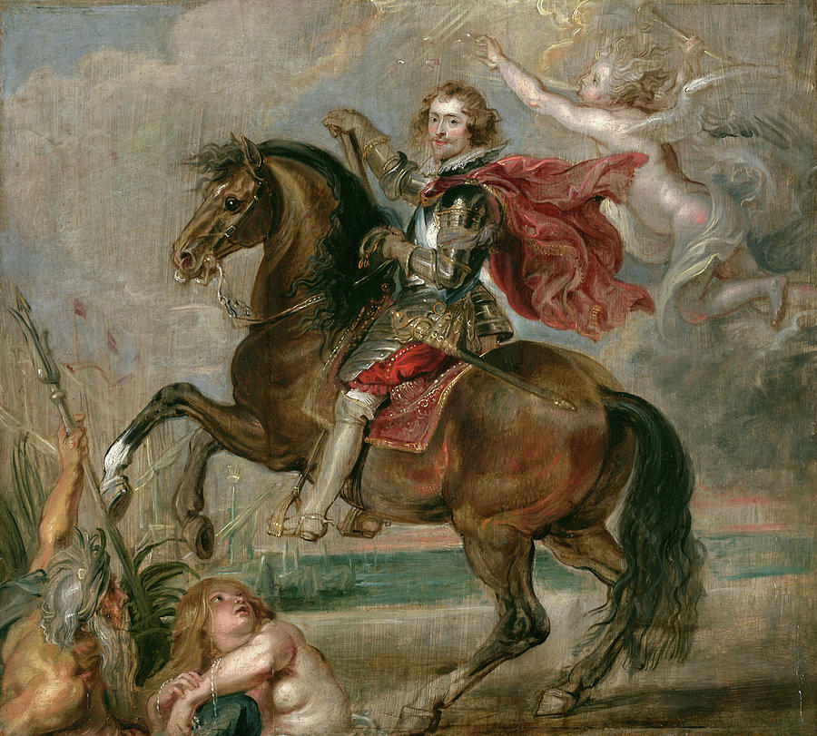 Equestrian Portrait of the Duke of Buckingham Painting by Peter Paul