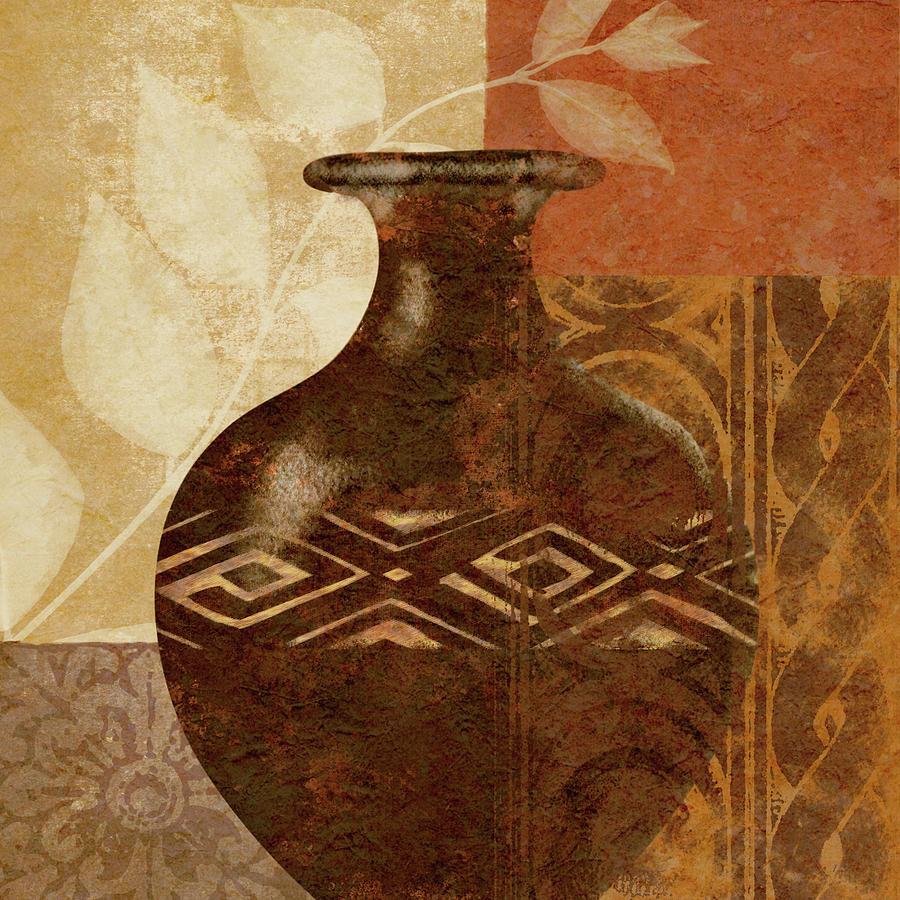 Ethnic Vase IIi #1 Painting by Alonzo Saunders