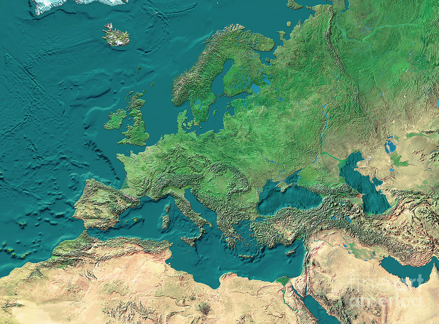 Europe #1 by Worldsat International/science Photo Library