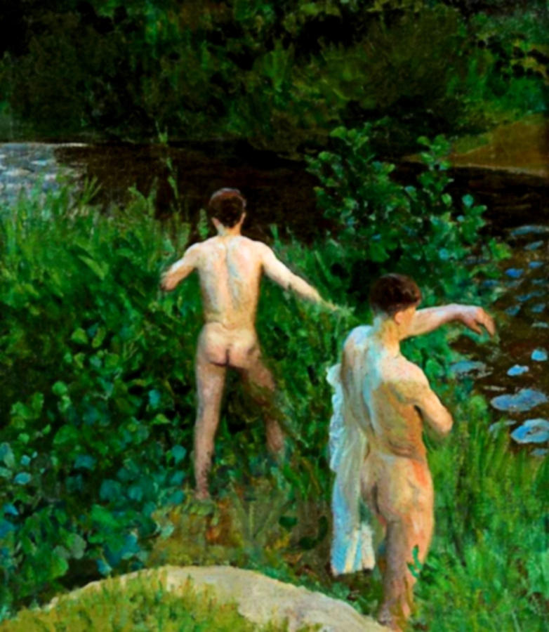 Evening Bathing Painting