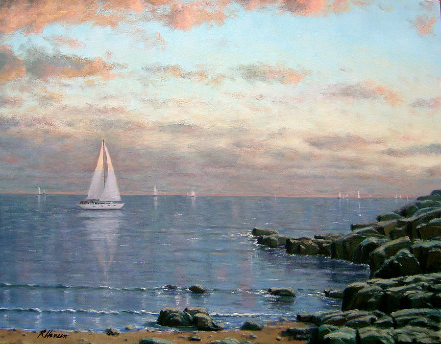 Evening Sail Painting by Rick Hansen