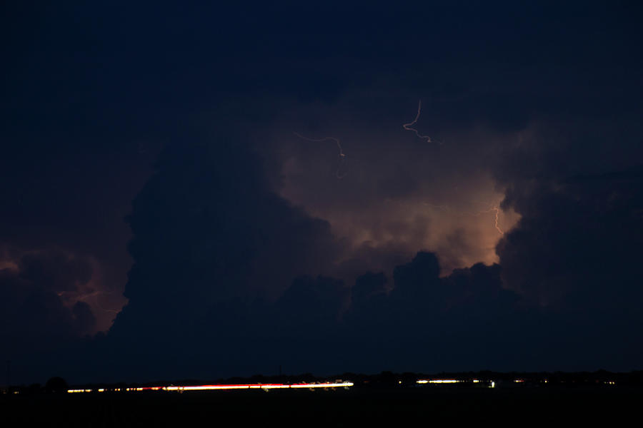 Evening Supercell and Lightning 046 #1 Photograph by Dale Kaminski