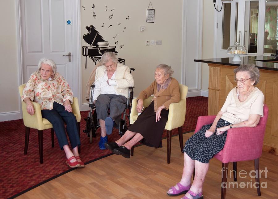Exercise Class At A Care Home #1 Photograph by John Cole/science Photo Library