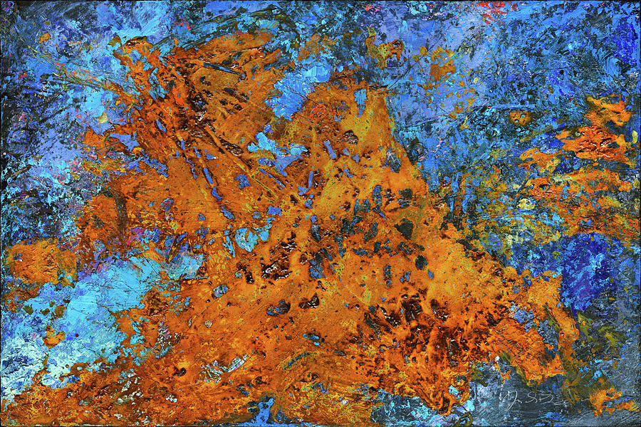 Exploitation Out Of The Blue #1 Painting by Judith Barath