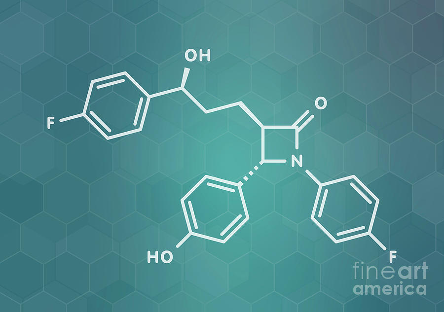 Ezetimibe Cholesterol Lowering Drug 1 Photograph By Molekuul Science   1 Ezetimibe Cholesterol Lowering Drug Molekuulscience Photo Library 