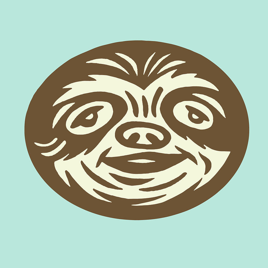 sloth face drawing
