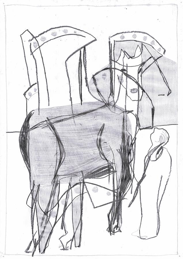Factory horse #1 Drawing by Edgeworth Johnstone