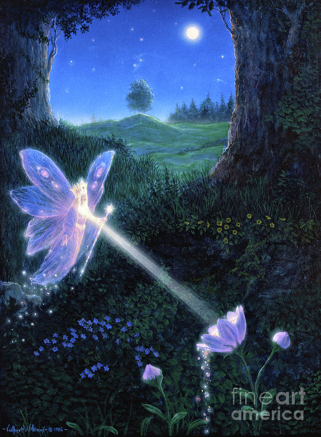 Fairy Painting - Faerie Flower by Gilbert Williams