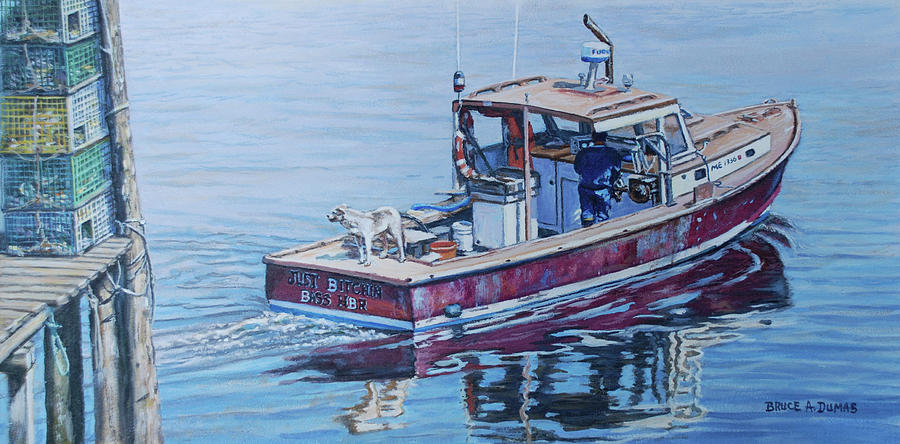 Boat Painting - Faithful Companion #1 by Bruce Dumas