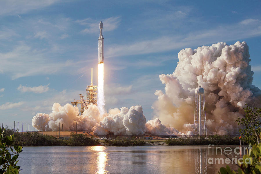 Falcon Heavy First Launch #1 Photograph by Spacex/science Photo Library