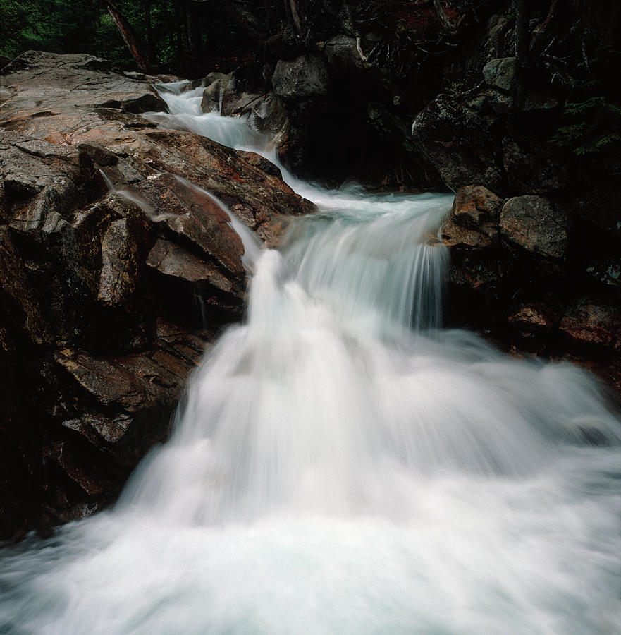 Falls at the Basin #3, Franconia Notch, New Hampshire Photograph by ...