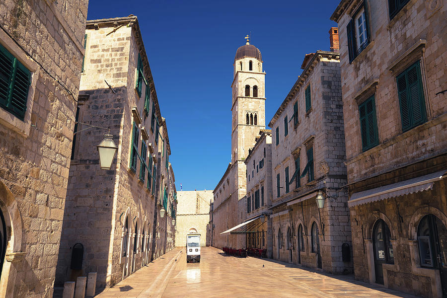 Famous Stradun street in Dubrovnik morning view #1 Photograph by Brch Photography