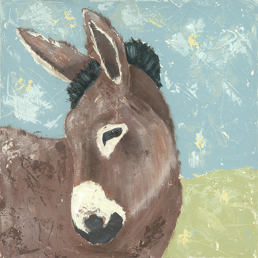Animal Painting - Farm Life-donkey #1 by Jade Reynolds