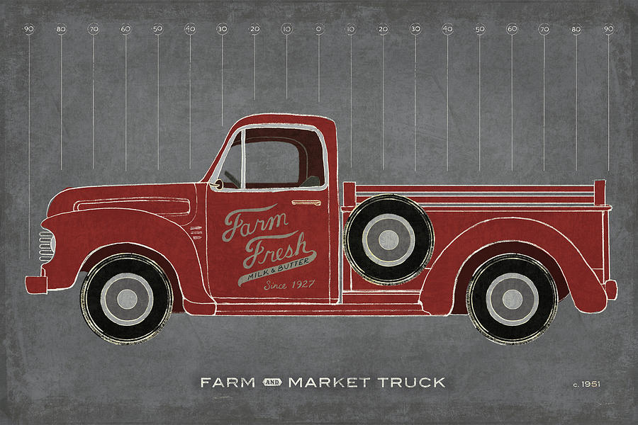 Farm Painting - Farm Truck #1 by Sue Schlabach