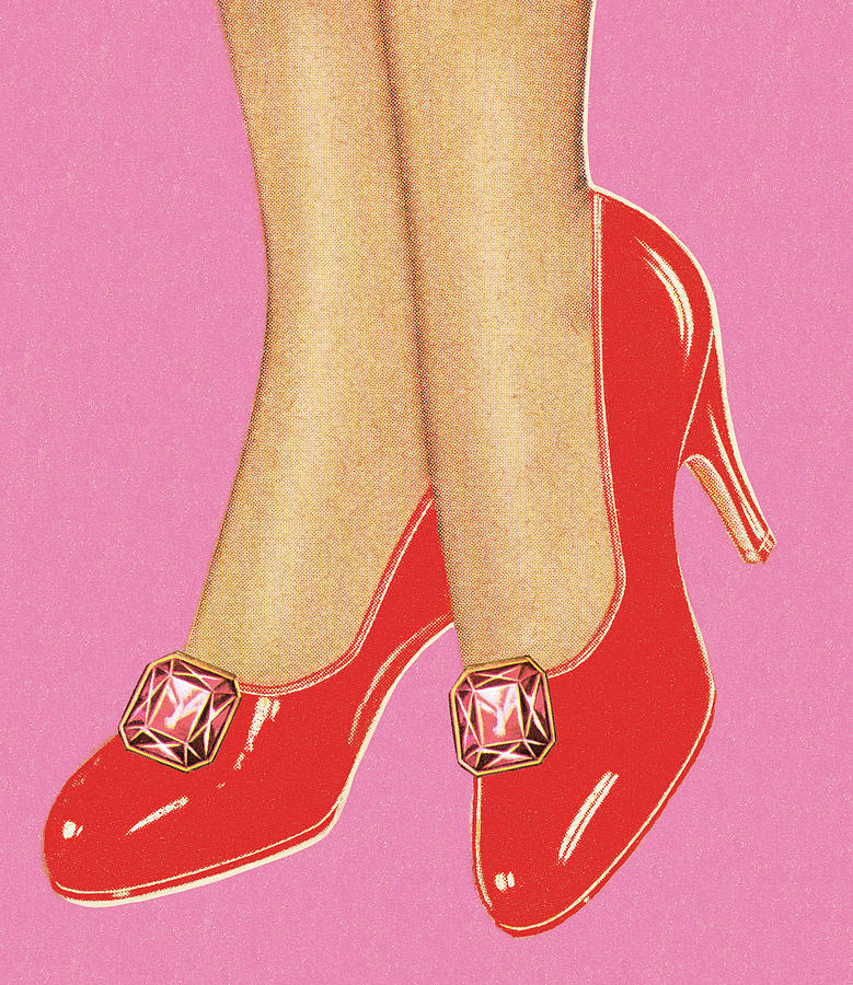 Vintage Drawing - Fashion Shoes #1 by CSA Images