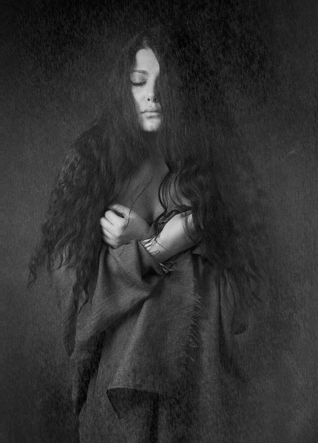Black And White Photograph - Fatima #1 by Mehdi Mokhtari