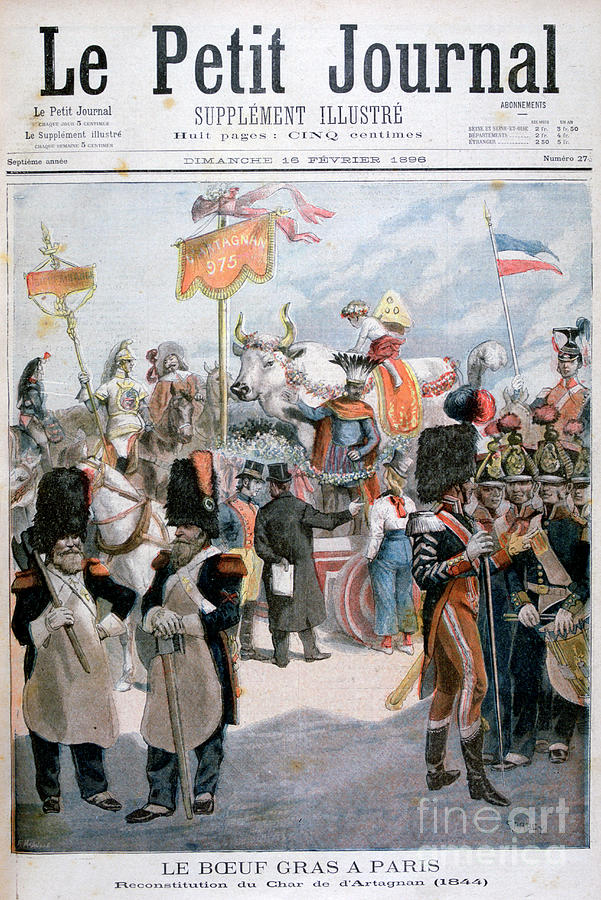Fatted Ox Celebrations In Paris, 1896 #1 Drawing by Print Collector
