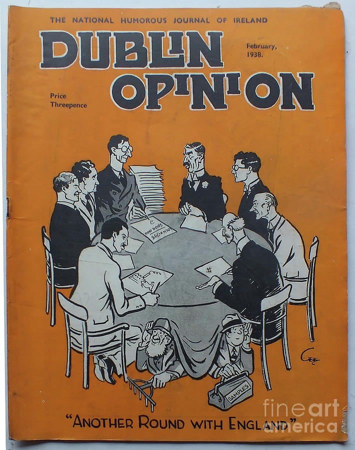 Feb 1938 Dublin Opinion #1 Painting by Val Byrne