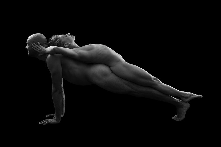 Female Model Lying On Back Of Male #1 Photograph by Panoramic Images
