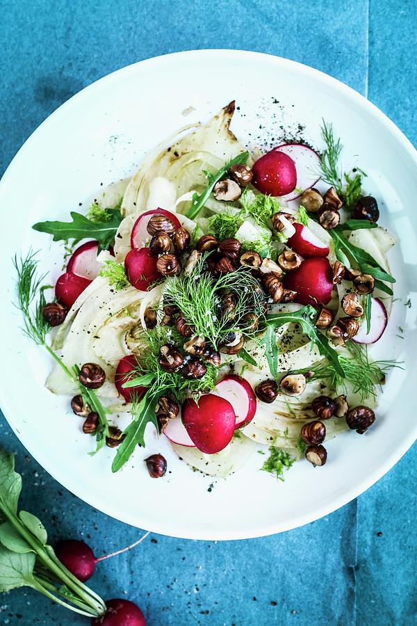 Fennel Salad With Radishes And Hazelnuts #1 Photograph by Simone Neufing