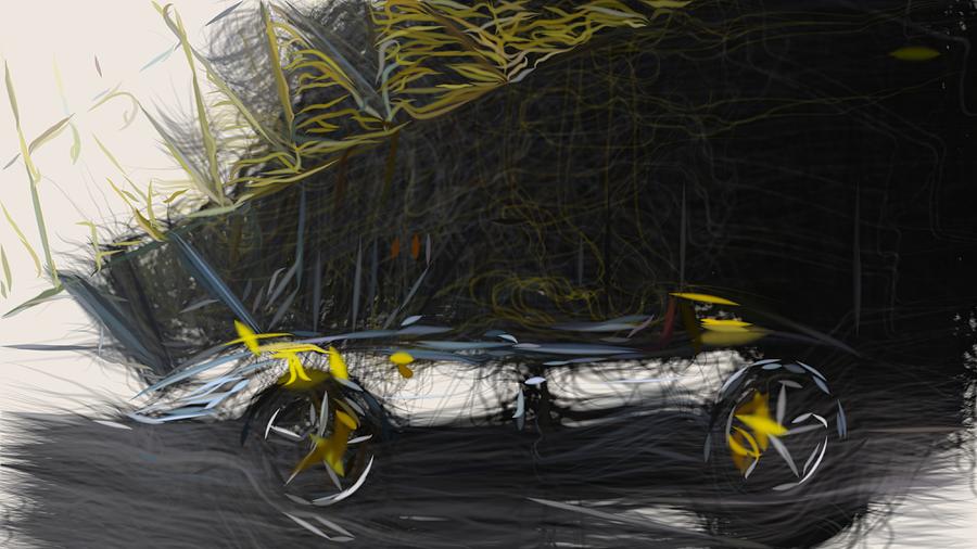 Ferrari Monza SP1 Drawing #2 Digital Art by CarsToon Concept