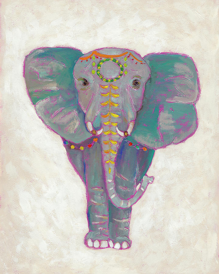 Animal Painting - Festival Elephant I #1 by Chariklia Zarris
