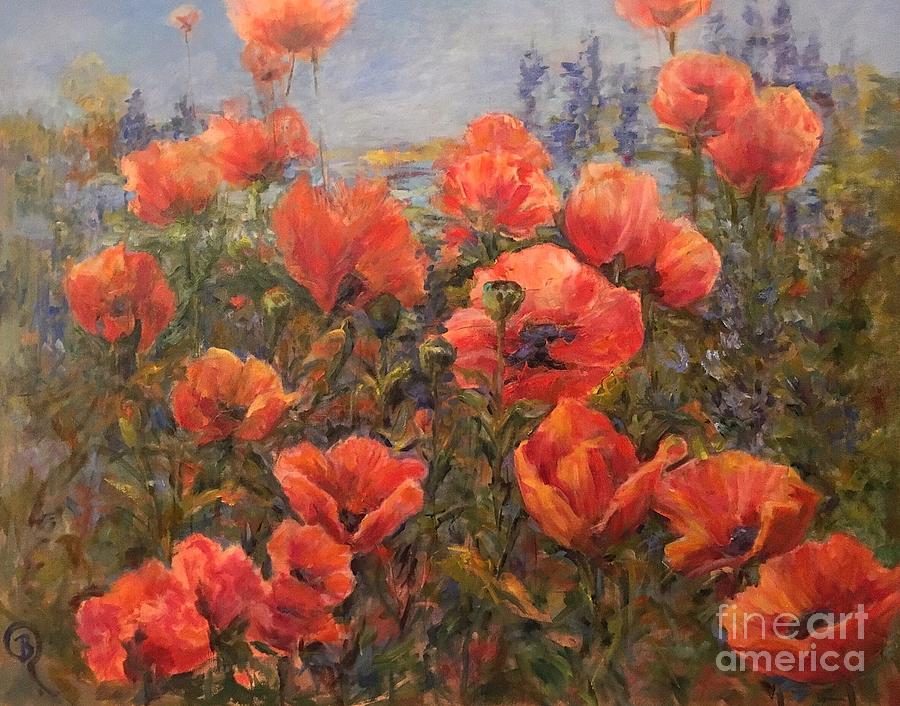 Field of Poppies #1 Painting by B Rossitto